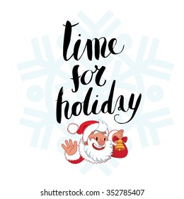 Die Zeit für Urlaub und Weihnachtsfeier, die eine Glocke und Wellen klingelt. Diese Vektorkunst ist ideal für die häusliche Poster, Objekte und T-Shirts Dekoration, Postkarten.
