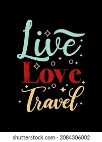 Diseño vectorial de la tipografía de viajes. 