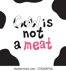 Lettering, type, Animals protection slogan, phrase, vegan, vegetarian, save planet, don’t kill. 