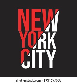 lettering typograhpy new york city design graphic for t-shirt print vector illustration