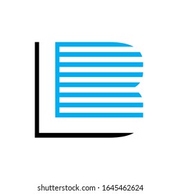 Lettering Typography BL logo design vector illustration