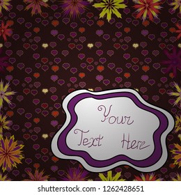 Lettering, typography, calligraphy. Seamless. English alphabet. Fashionable modern vector font on brown, white and purple background. Uppercase and lowercase letters. Elements for design.