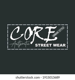 lettering typography core design graphic for t-shirt print vector illustration