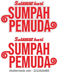 lettering typography of Happy Indonesian Youth Pledge (Selamat Hari Sumpah Pemuda)