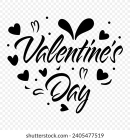 Lettering typography of Happy Valentines Day text banner. Ready to apply to your design. Vector illustration.