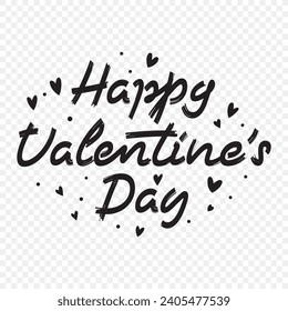 Lettering typography of Happy Valentines Day text banner. Ready to apply to your design. Vector illustration.