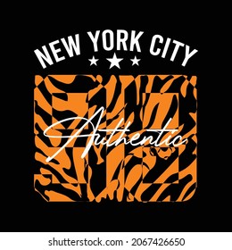 lettering typography new york city design graphic for t-shirt print vector illustration