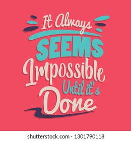 Lettering typography poster motivational quotes