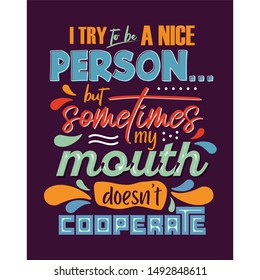 Lettering typography poster motivational quotes