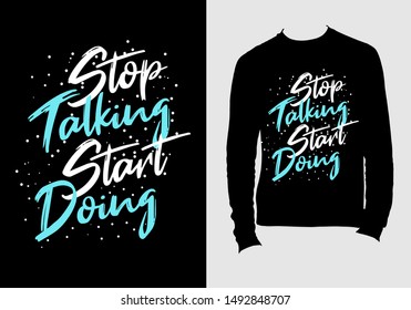 Lettering typography poster motivational quotes