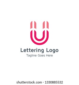 Lettering U Vector