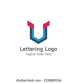 Lettering U Vector