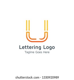 Lettering U Vector