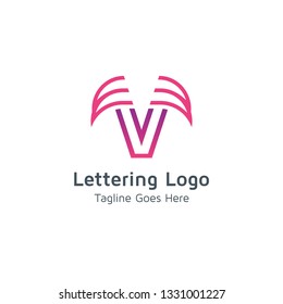 Lettering V Vector