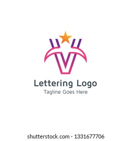Lettering V Vector