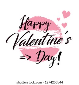 Lettering valentine's day background