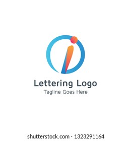 Lettering I Vector
