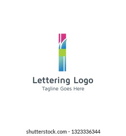Lettering I Vector