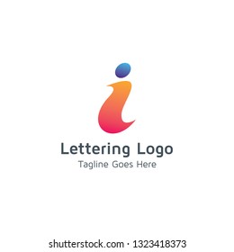 Lettering I Vector