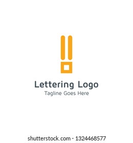 Lettering I Vector