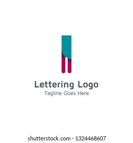 Lettering I Vector