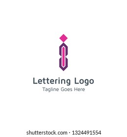Lettering I Vector