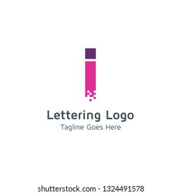 Lettering I Vector