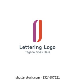Lettering I Vector