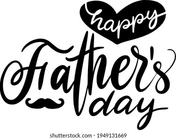 Lettering vector about Father’s Day and doodle love dad.