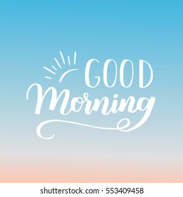 Lettering vector card. Motivational quote. Sweet cute inspiration typography. Calligraphy postcard poster graphic design element. Hand written sign on dreamy gradient background.