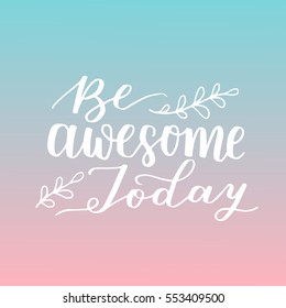 Lettering vector card  Motivational quote  Sweet cute inspiration typography  Calligraphy postcard poster graphic design element  Hand written sign dreamy gradient background 