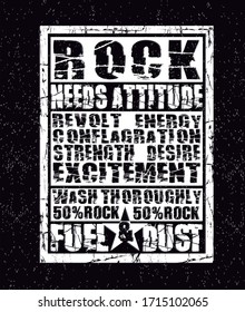Lettering vector illustration about Rock.