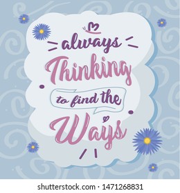 Lettering vector with inspiring word
