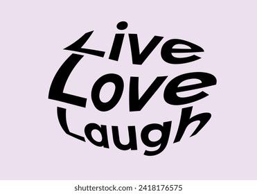 lettering vector live love black color text