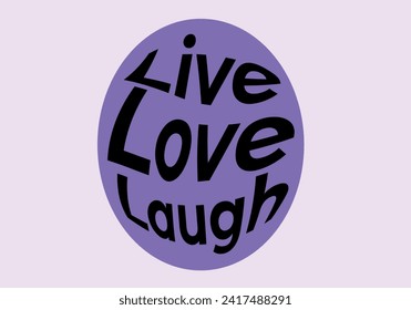 lettering vector live love purple color