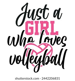 Lettering volleyball vector illustration on white background