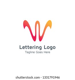 Lettering W Vector