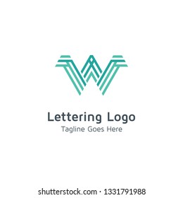 Lettering W Vector