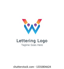 Lettering W Vector