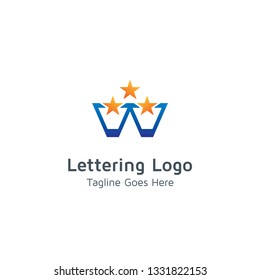 Lettering W Vector