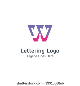 Lettering W Vector