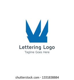 Lettering W Vector