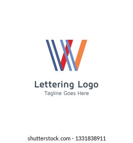Lettering W Vector