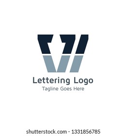 Lettering W Vector