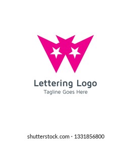 Lettering W Vector