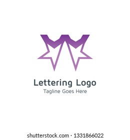 Lettering W Vector