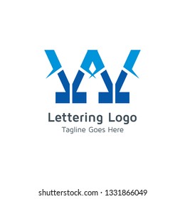 Lettering W Vector