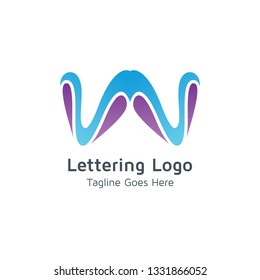 Lettering W Vector