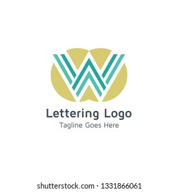 Lettering W Vector