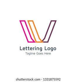 Lettering W Vector